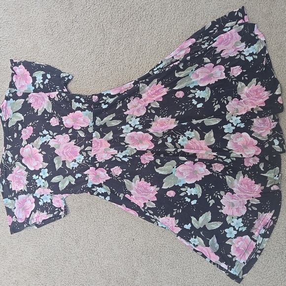 NWT Wildfox Rosie Pink and Black Flutter Sleeve Fit And Flare Dress Size Small - Picture 10 of 10